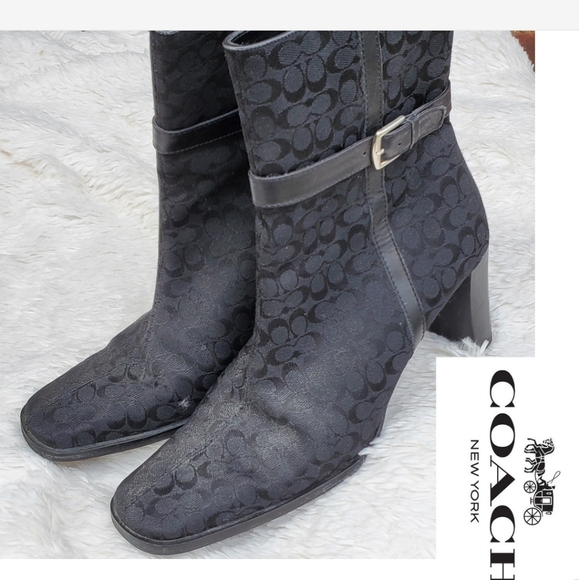 Coach Shoes - Coach signature jacquard boots 9